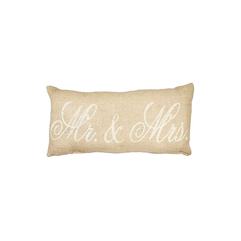 Mr. & Mrs. Burlap Pillow
