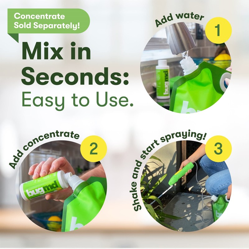 BugMD Pest Blaster Reusable Mixing Pouch & Automatic Sprayer -