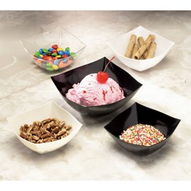 EMI Yoshi Koyal Disposable Square Bowl Lids, 64-Ounce, Clear, Set of 48