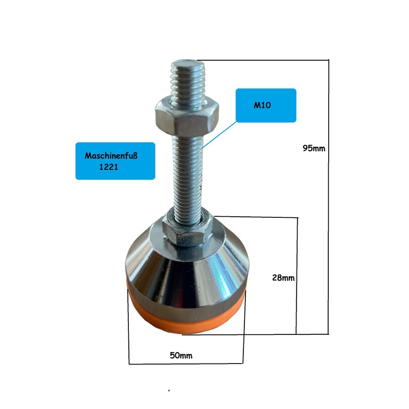 Heavy Duty Machine Foot Set of 4 Various Sizes 2