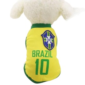 RIOSTUDIO Dog Clothes, Spring, Summer, Tank Top, Cool Soccer Uniform, Breathable Mesh, Breathable Mesh Vest, Sleeveless Vest, Puppy Clothes, Small Dogs, Medium Size Dogs (10, M)