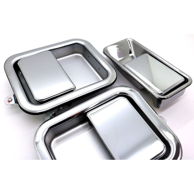 Chrome Outside Exterior Full Door Handles 3-PC Set Includes Driver