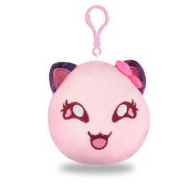 DUUGER MeeMeow Pink Heart Cat Plush Keychain Stuffed Animal Toy,Cute Decorative Plush Toy Accessory Fun Buddy for Kids Bag, Purse, Backpack, Handbag