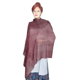 KVR OM AUM Krishna Buddha Ganesha Shiva yoga spiritual auspicious Pooja Hindu Religious Indian prayer scarf (D Brown 3-Krishna)