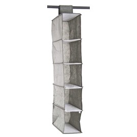 Closet Organizer Hanging Cabinet with 5 Compartments Organizer for Closet 16 x 30 x 90 cm Washable
