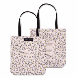 AMÉLIN ARCHIVE Vintage Inspired Double-Sided Canvas Tote Bag for Women, Canvas Tote with Pockets and Nylon Handles (The Memoir Club)