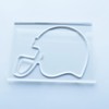 Football Helmet Router Template, Clear Acrylic, 4.75 x 6.5 inches,