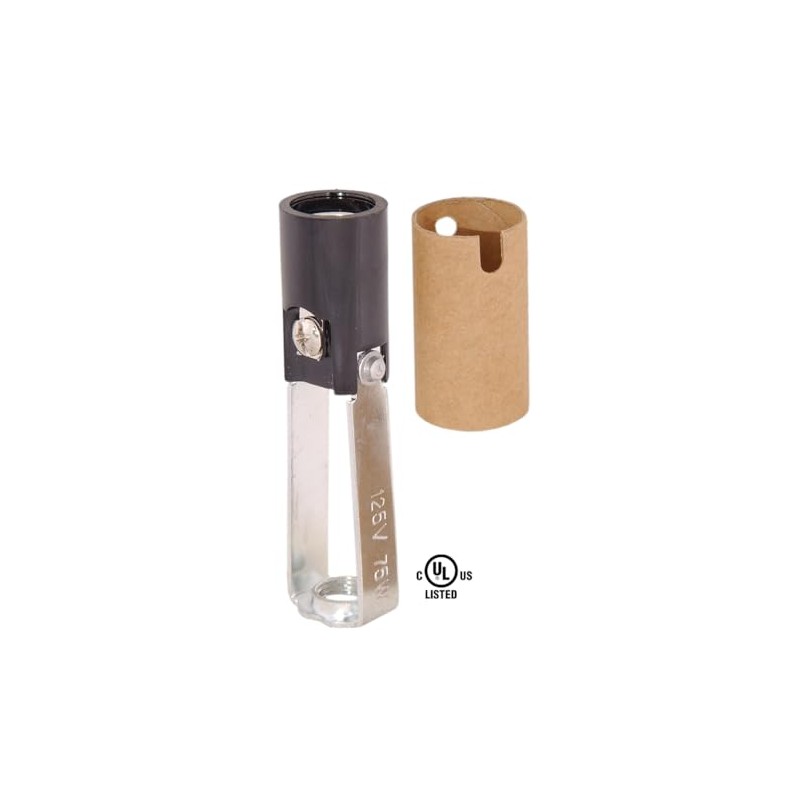 B&P Lamp® 3 Inch Keyless Candelabra Socket with Insulator, Tapped