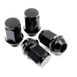 Set of 20 Veritek 14x1.5mm 1.5 Inch 38.5mm Overall Length 13/16 21mm Hex Black Lug Nuts for Aftermarket or Factory Wheels