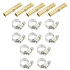 X AUTOHAUX 1 Set 8mm Copper Hose Barb Fitting Connector