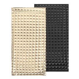 HARFINGTON 2pcs Sunglass Case Soft PVC Sunglass Pouch Squeeze Top Portable Eyeglass Case Travel Glasses Bag for Women Men, Black Gold