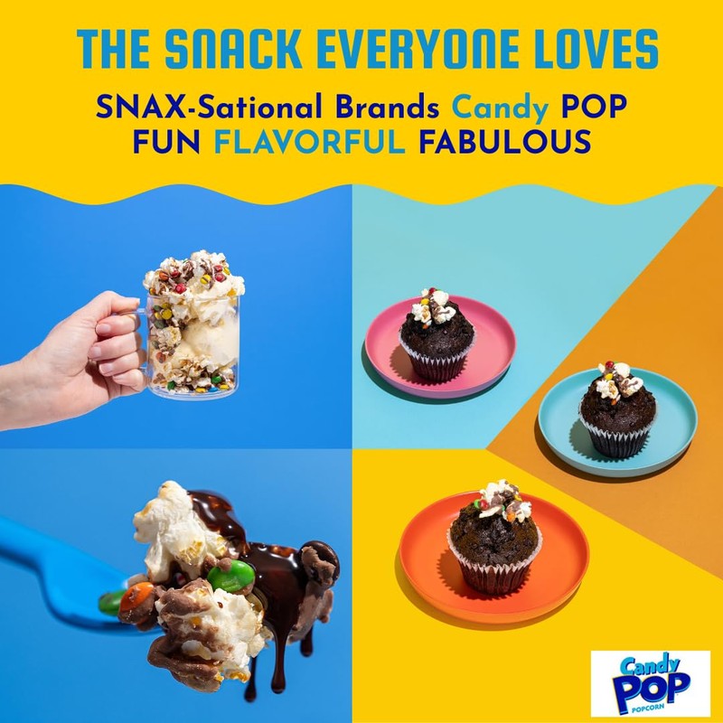 Candy Pop M&Ms Minis Candy Coated Popcorn (5.25oz bags, 1-Pack)