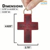 Cross Bible Keychain - Hand-Stitched Genuine Cowhide Leather Keychain Strap