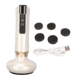Electric Cupping Machine 6 Suction Gears Sliding Steel Ball Body Dredging Vacuum Massager Pearly White