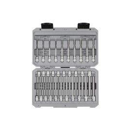 Tekton 1/4 Inch Long Hex And Torx Bit Socket Set With Case, 31 Pieces