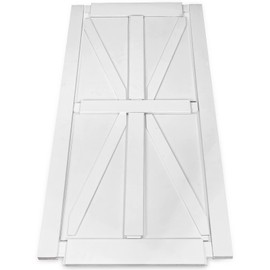 TREATLIFE HOME Moisture-Proof DIY Panel Door Slab, Real Primed 28" x 84", Easy Assembly for Interior Barn Use, White