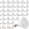 KEILEOHO 35 PCS White Ceramic Cabinet Knobs, Vintage Round Ceramic