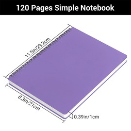 Yarotm Notizbuch A4 Kariert - 2 Pack Spiralbindung Notizblock - Lila Spiral Notebooks A4 21x29.2cm - Collegeblock A4 Kariert 5mm - 100g/m² Tagebuch Notizbücher A4 60 Blatt/120 Seiten