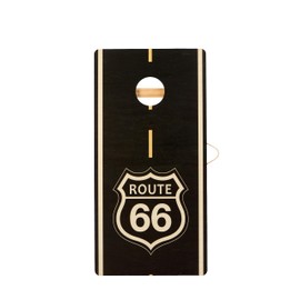TREATLIFE HOME 4x2 FT Large Size Cornhole Board Set of 2, Route 66 Design, Includes 8 Bean Bags for Outdoor Fun
