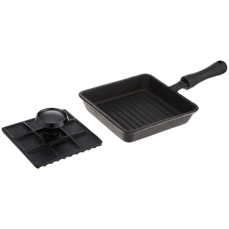 Norpro Mini Cast Iron Panini Pan with Press, 5.9 IN,