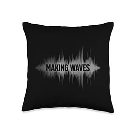 Music Producer Gift Beat Maker Accessories & Stuff Cool Producer Design for Men Women Music Production Throw Pillow, 16x16, Multicolor