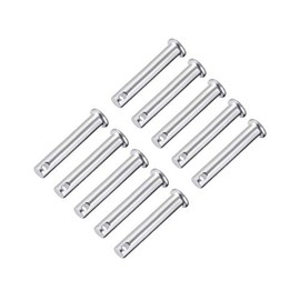sourcing map Single Hole Fork Bolts 8 mm x 45 mm Flat Head Galvanised Steel Load Eyelet Bolts Pack of 10