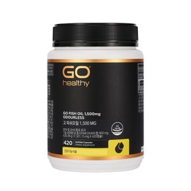 Go Healthy Go Fish Oil 1500MG 420 Capsules, 1 Piece / 고헬씨 고 피쉬오일 1500MG 420캡슐, 1개