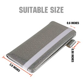 BVYA 2 Pcs Glitter Leather Checkbook Cover, Bling Leather Personal RFID Blocking Check Book Credit Card Holder Wallet for Men and Women