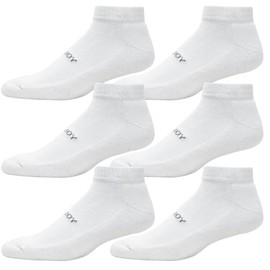 FootJoy Men's ComfortSof Sport 6-Pack Socks, White, Fits Shoe Size 7-12
