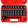 EACELIY 21pcs 3/8" Socket Set,Drive Impact Socket Set, SAE, Deep