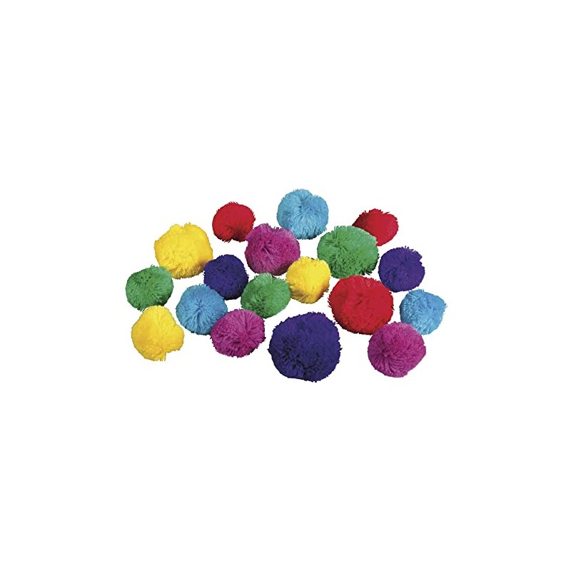 RAYHER Pompoms, Acrylic Assorted, 3.8+5 cm ø