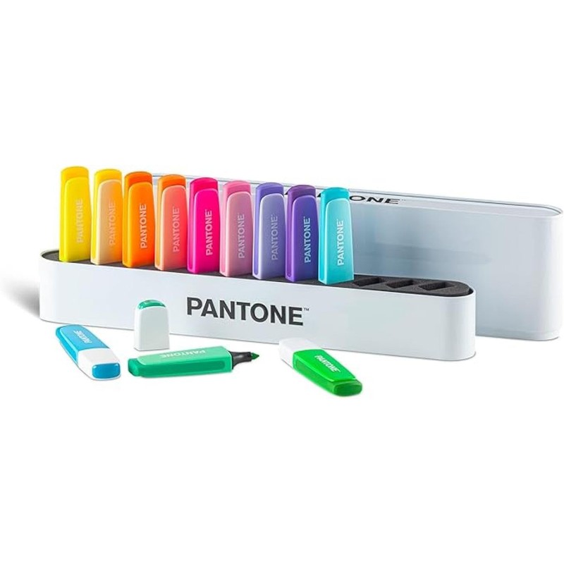 OSAMA Pantone Desk Set - 12 Highlighters in Assorted Colours: