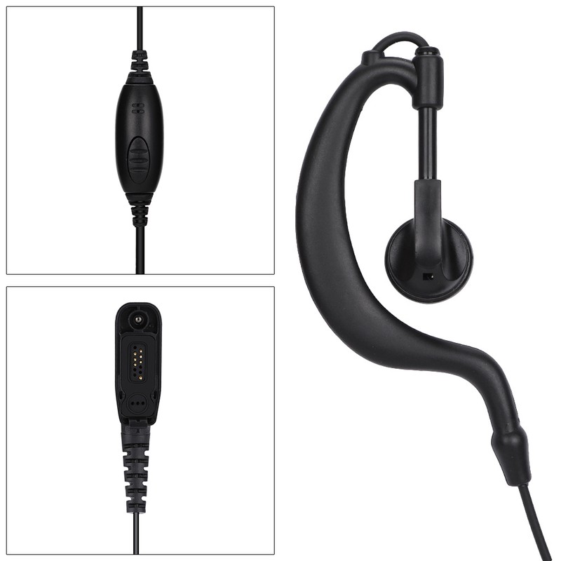 APX7000 G shape Ear hook Microphone Earpiece for Motorola DP4800