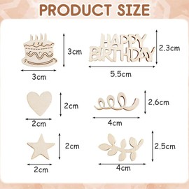 Anicy Wooden Happy Birthday Confetti - Pack of 150 Large Birthday Table Decoration, Rainbow Colours, Confetti for Birthday Table