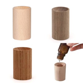 ZHEJIA アロマディッシュ 木製【3個セット】アロマディフューザー 木目 アロマストーン ポータブル 車載 安眠 瞑想 芳香剤 アロマオイル