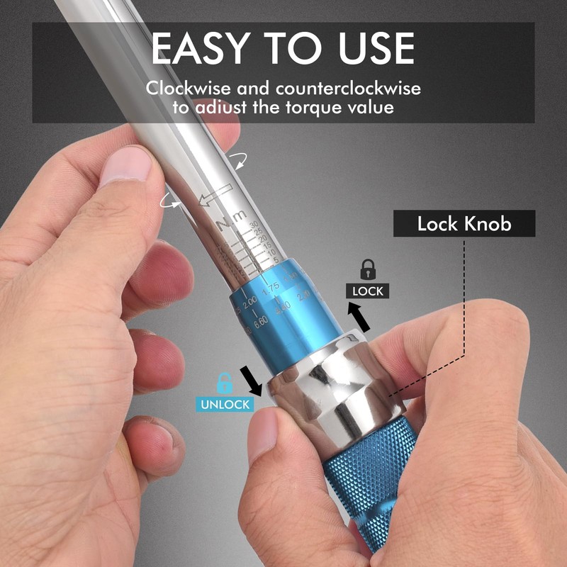 wanlvkang Open End Torque Wrench, Adjustable Torque Wrench 5 to