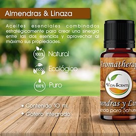 VIDA SCENTS | Aceite Esencial De 10ml 100% Puro Y Natural | Almendras con Linaza