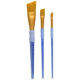 Royal Brush Gold Taklon Angular Brush Set, Multicolor
