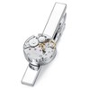 HONEY BEAR Men's Tie Clip Steampunk Clockwork Tie Clip 5.4
