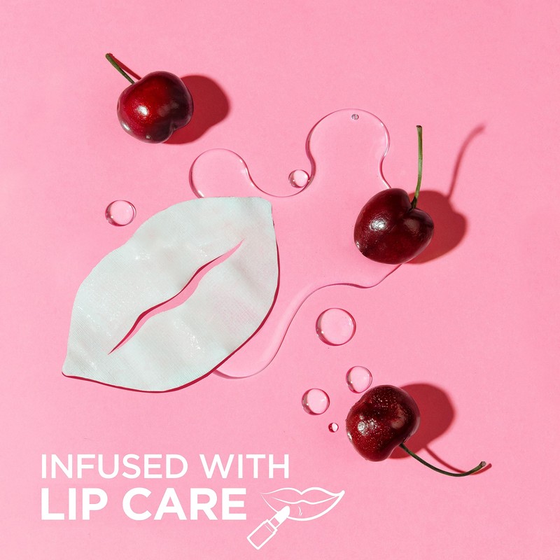 Garnier SkinActive Moisture Bomb Cherry Lip Mask, Enriched With Cherry