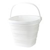 Pearl Metal AZ-5502 Folding Bucket, Square Shape, White, Width 12.0