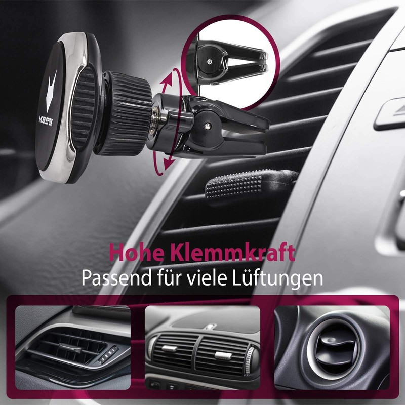 Mobilefox 360° Universal KFZ Magnet Handy Halterung verstellbar Auto Lüftungs
