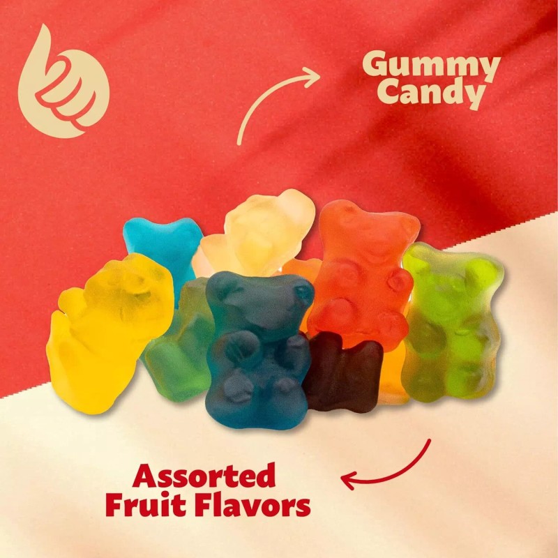 iLike! Gummy Bears Classic Candy - Made with Real Fruit