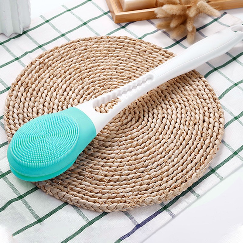 Electric Body Scrubber Brush 3 Speed Vibration Green Waterproof Long