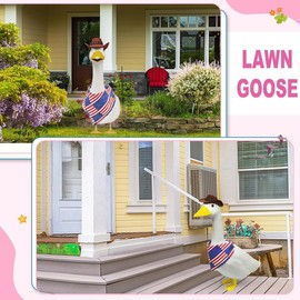 UXEWOIZ Independence Day Goose Outfits,4th of July Outfits Porch Goose Clothes, for 23"/17" Lawn Goose Statue,Goose Clothes for Yard Goose