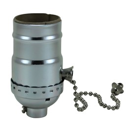 Lite Accents Lamp Parts ON/OFF PULL CHAIN Medium Base Socket-Nickel Finish