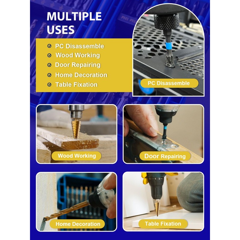 Handree 30pcs Impact Bit Set, Screwdriver Bit Set 11pcs, Hex