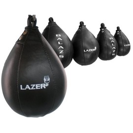 Balazs Lazer Speed Bag - Smooth Grained Leather Speed Punching Bag for Speedbag Boxing, EZ Speedbag, and Heavy Speed Bag Workouts (6 x 9 Small)