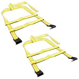 LSAILON Set of 2 Tow Dolly Straps Basket Strap w/Flat Yellow Car Tire - Durable Design