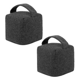 4.4 Lbs Decorative Door Stopper 2 Set, Heavy Duty Door Stopper for Bottom of Door, Weighted Fabric Door Stopper for Bedroom, Living Room, Office